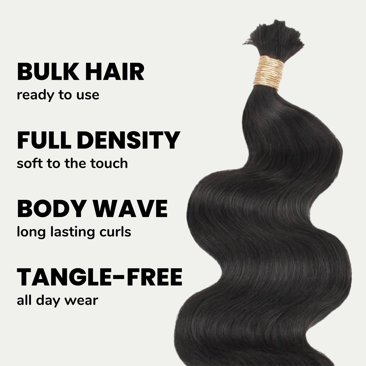 Body Wave  Bulk 100% Human Braiding Hair