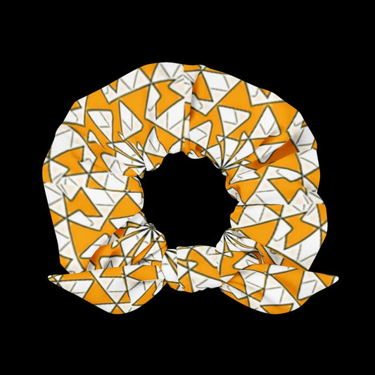 Yellow Abstract Art Scrunchies - Microfiber Hair Ties - DipaliZ